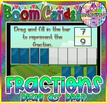 Preview of Fill in the Fraction | BOOM Cards