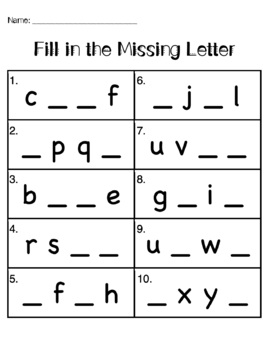 Fill in the Missing Letter Uppercase and Lowercase Bundle- Alphabetical ...