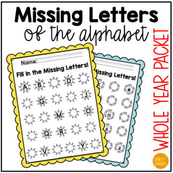Preview of Fill in the Missing Letters of the Alphabet - Whole Year Packet