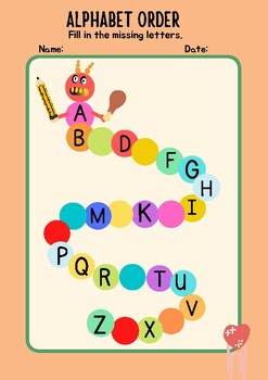 Fill in the Missing Letters of the Alphabet Worksheets by oeenla