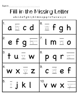 Lowercase Letter Sequence by Miss Franklin