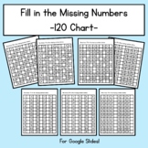 Fill in the Missing Numbers 120 Chart for Google Slides