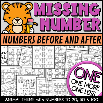 Preview of Fill in the Missing Numbers 1-20 & 1-100 with One More One less Before and After