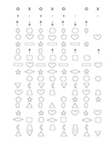 Fill in the Missing Shape Pattern Sheet (19 Rows)