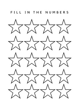 Preview of Fill in the Numbers: Create Your Own Starry Number Sequence!