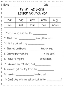 Fill in the blank: Letters A-Z by We Learn Without Limits | TpT