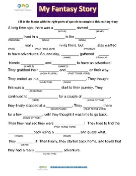 Fill in the blanks Story by Tahseen Shariff TPT