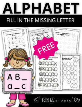 Preview of  Fill in  the missing letter alphabet worksheet