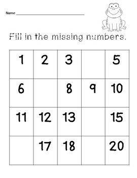 best templates number chart 1 20