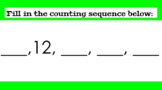 Fill in the missing numbers of the counting sequence 1-120