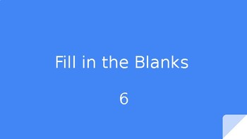 Preview of Fill the Blanks Powerpoints Multiple Choice Powerpoint 6 (Grade 3-4)