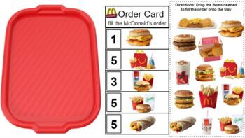 Preview of Fill the McDonald's Order - Special Education Life Skills