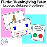 Fill the Thanksgiving Table Reverse Interactive Book for S