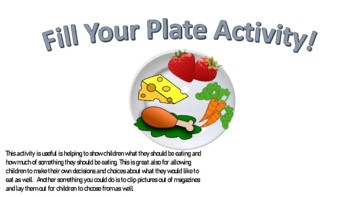 Preview of Fill your Plate Activity