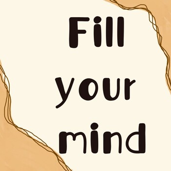 Preview of Fill your mind Font