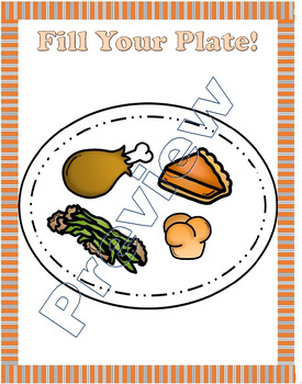 Preview of Fill your plate-Thanksgiving