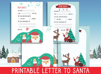 Preview of Fillable & Blank 'Send a Letter to Santa' Templates Await Your Holiday Wishes