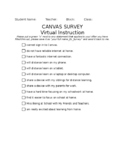 Fillable Canvas Questionnaire, Distance Learning, Getting 