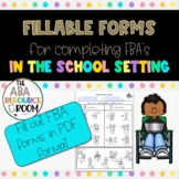 Fillable FBA forms