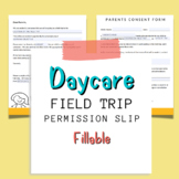 Fillable Field Trip Permission Slip and Field Trip Letter 