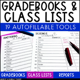 Printable Gradebook Templates and Class List Templates - A