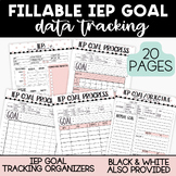 Fillable IEP Goal Data Trackers, Caseload Management, Spec