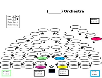 Preview of Fillable Orchestra Seating Chart (Editable)