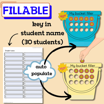 Preview of Fillable Student Reward Chart for 30 Students | Interactive Classroom Management