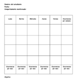Fillable student behavior self monitoring/management form 