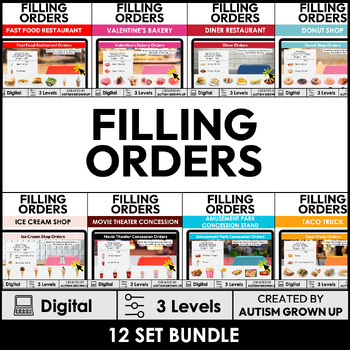 Preview of Filling Orders Bundle | Digital Activities for Special Education