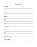 Filling Out A Form: Personal Information