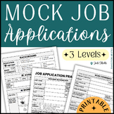Filling Out Forms | JOB APPLICATIONS  | SPED & Autism | Vo