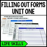 Filling Out Forms - Life Skills - Reading - Writing - Spec