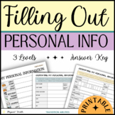 Filling Out Forms | Personal Information Practice Special 