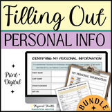 Filling Out Forms | Personal Information Practice Special 