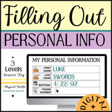 Filling Out Forms | Personal Information Practice Special 