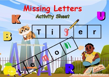 Preview of Filling the blank Letter - With Visual Aids and Teaching Instructions