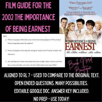 Preview of Film Guide for 2002 The Importance of Being Earnest