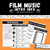 Film Movie Music | Intro Printable Worksheet Activity