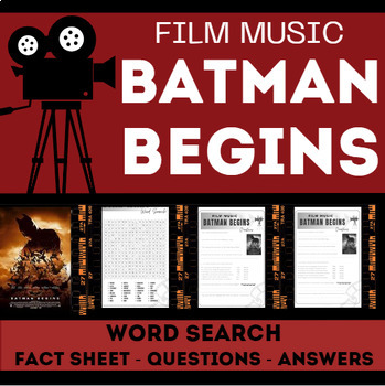 Preview of Film Music BATMAN BEGINS Word Search
