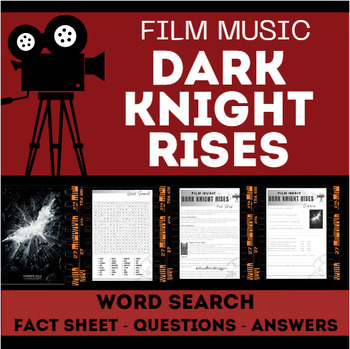 Preview of Film Music DARK KNIGHT RISES Word Search