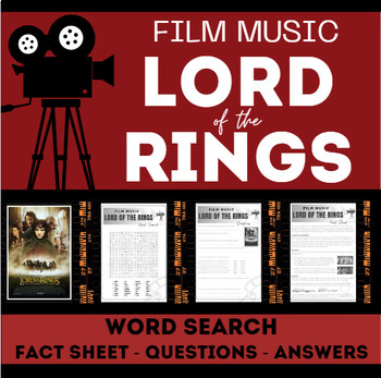 Preview of Film Music LORD OF THE RINGS Word Search