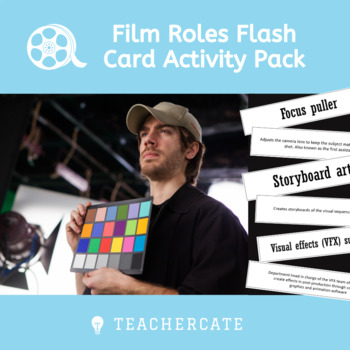 Preview of Film Production Roles Flash Cards Activity Pack