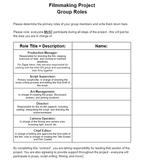 Film Project - Group Roles
