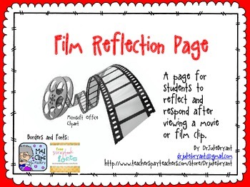 Preview of Film Reflection Page