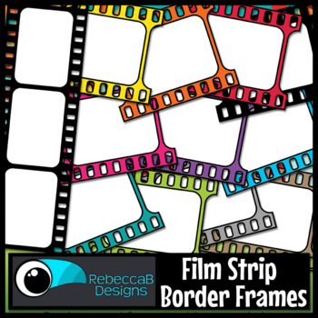 Film Strip Border Frames Clip Art by RebeccaB Designs