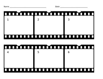 Preview of Film Strip Graphic Organizer for Sequencing, for Writing, Reading and ESL