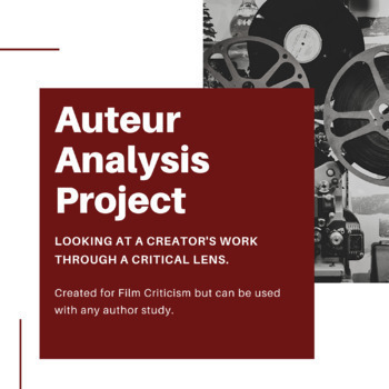 Preview of Film Studies- Auteur Analysis Project {Use with Any Filmmaker!)