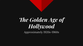 Preview of Film Studies- Golden Age of Hollywood Notes