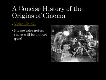 Film Studies - History of the Movies (1895-1927) (Middle School